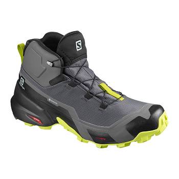 Salomon CROSS HIKE MID GTX - Tmavo Siva Turistické Topánky Panske, S0248SK